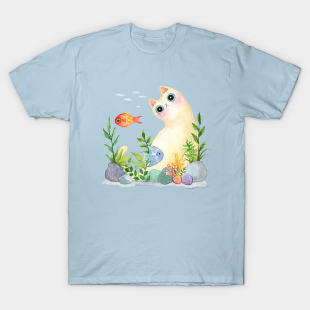 Aquarium Cat T-Shirt by ShangheeShin